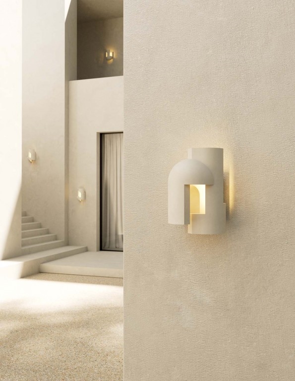 SOUL STORY 1 buiten wandlamp, wit