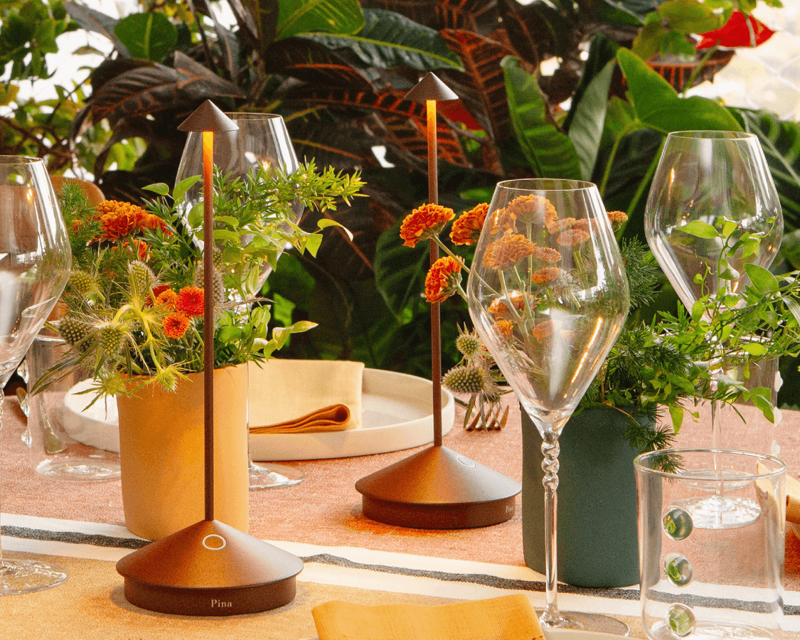 Elegant, slank en Italiaans | Zafferano Pina batterijlamp | Lamper-shop.nl