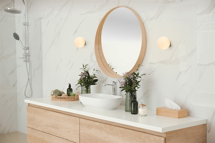 Ronde lampen voor de badkamer