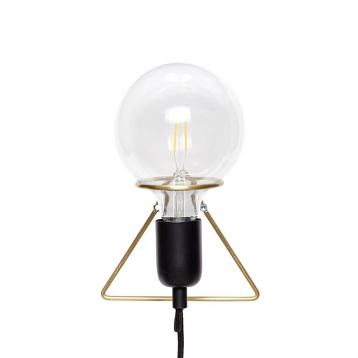 Eureka wandlamp, zwart/messing