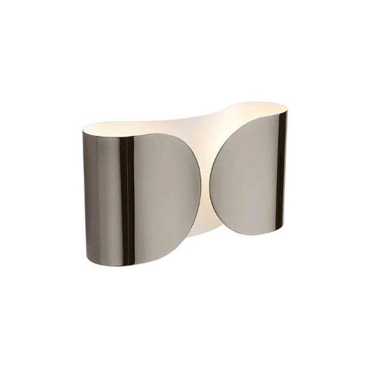 Foglio Wandlamp, zwart nikkel