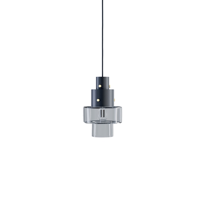 Gask hanglamp, zwart/transparant