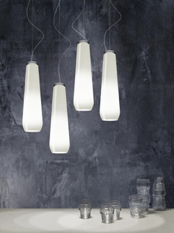 Glass Drop Hanglamp, Wit