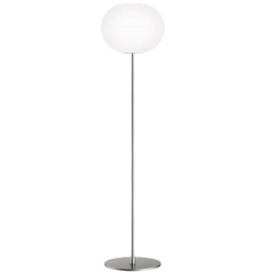 Glo-Ball F2 vloerlamp, zilver