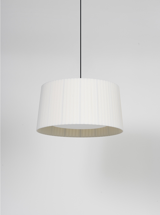 GT5 hanglamp Ø62, natuur/zwart/wit