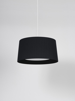 GT5 hanglamp Ø62, zwart met wit ophangsysteem