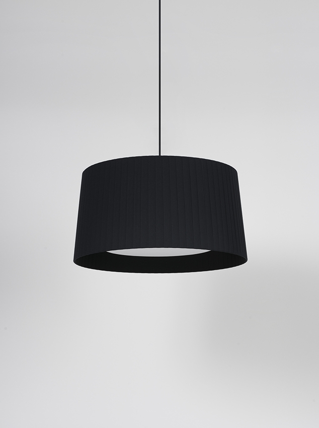 GT5 hanglamp Ø62, zwart/zwart/wit