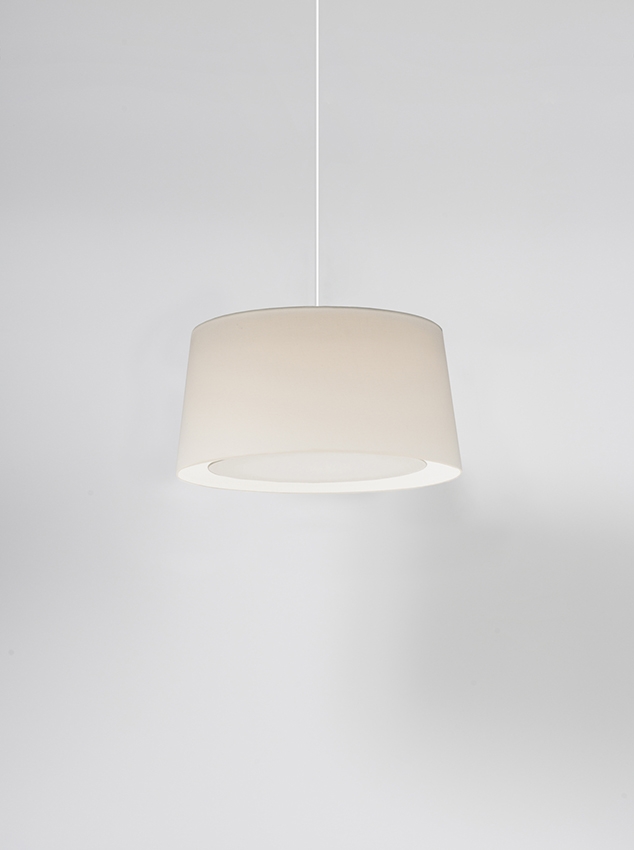 GT6 hanglamp Ø45, wit m/witte ophanging