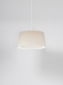 GT6 hanglamp Ø45, wit m/witte ophanging