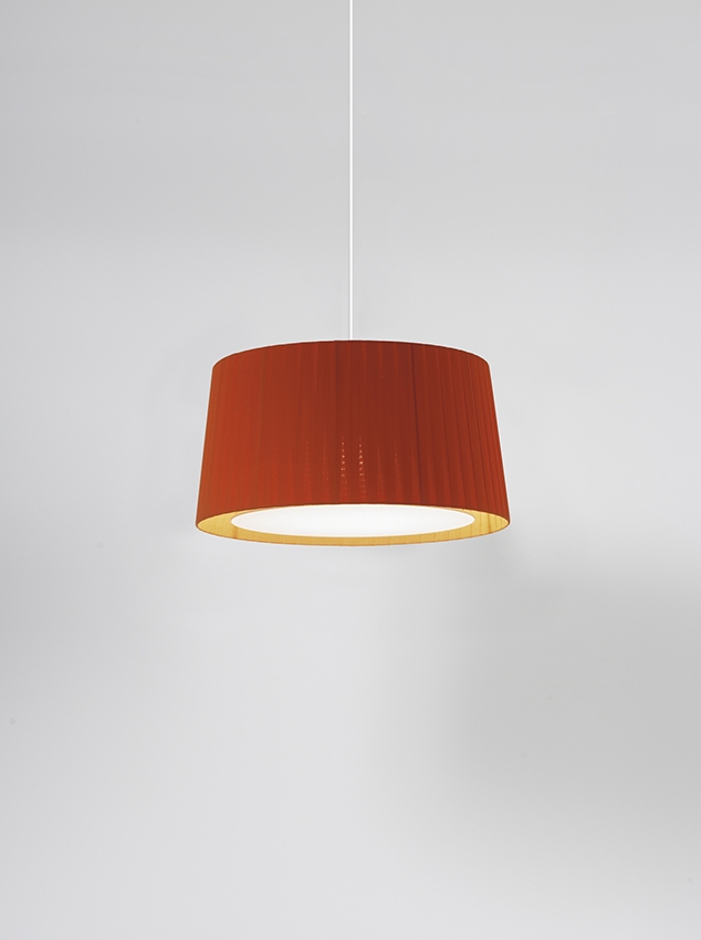 GT6 hanglamp Ø45, rood met wit ophangsysteem