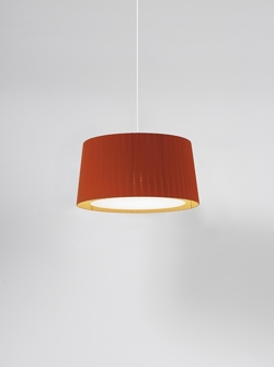 GT6 hanglamp Ø45, rood met wit ophangsysteem