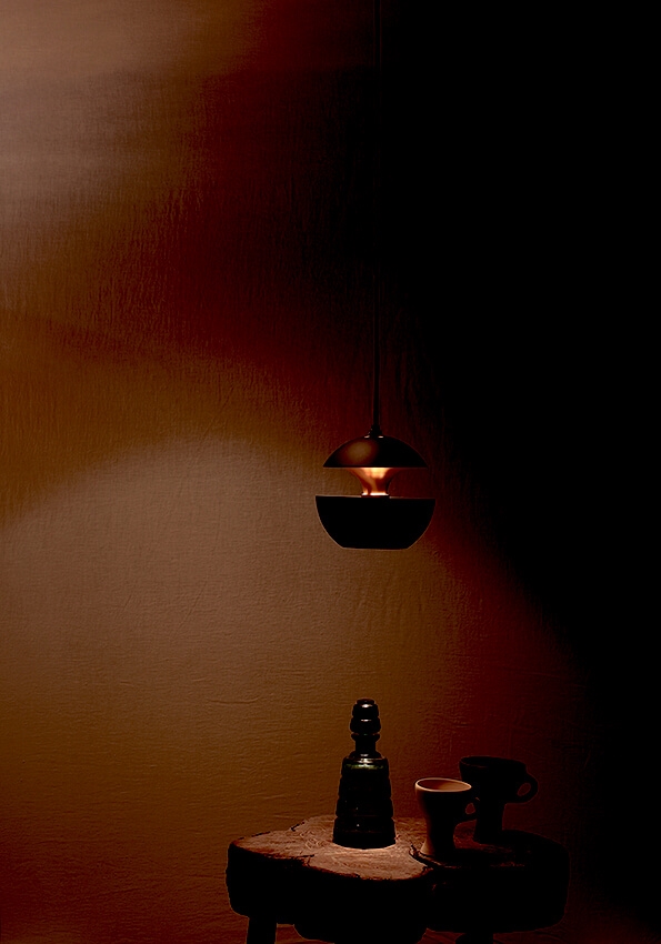 Here Comes The Sun 175 hanglamp, zwart/koper