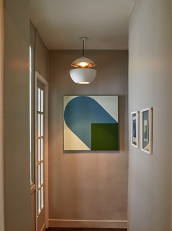 Here Comes The Sun 250 hanglamp, wit/koper