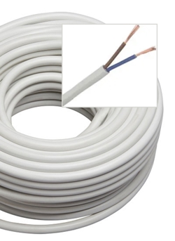 Plastic snoer, Wit (verkocht per meter)