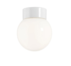 Classic Globe 150 plafondlamp / wandlamp IP54, wit/glanzend opaal