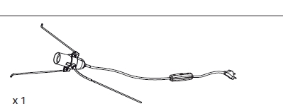 Onderdeel: fitting en dimmer voor Costanza Floor, alu