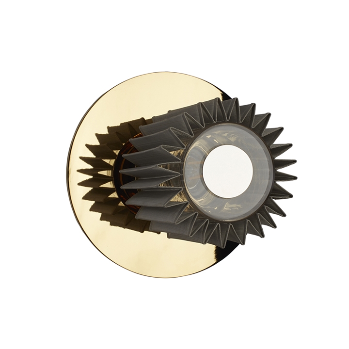 In The Sun 190 wandlamp/plafondlamp, goud/zilver