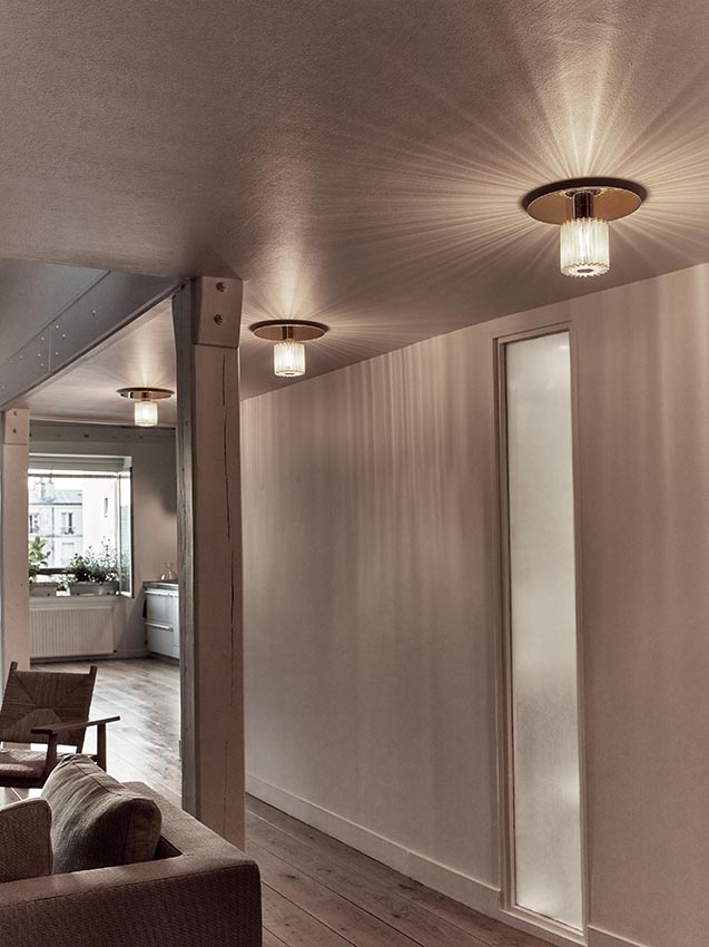 In The Sun 270 wandlamp/plafondlamp, goud/zilver