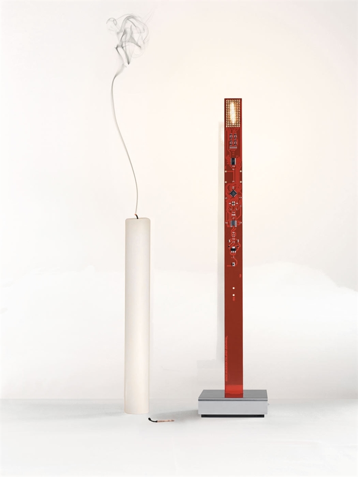 My New Flame tafellamp, rood