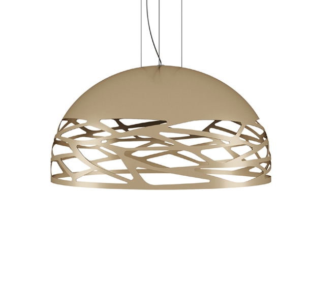 Kelly Medium Dome hanglamp, mat pearl
