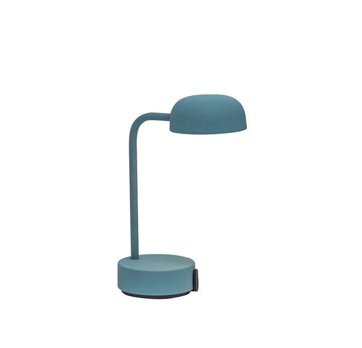 Fokus tafellamp / batterijlamp, smoky teal (blauwgroen)