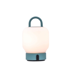 Loome tafellamp / batterijlamp, smoky teal (blauwgroen)