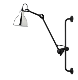 Lampe Gras No 210 wandlamp, zwart/chroom