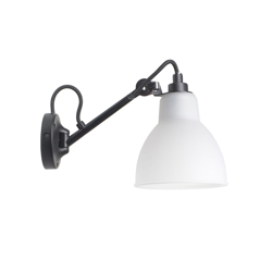 Lampe Gras No 104 wandlamp, zwart/polycarbonaat