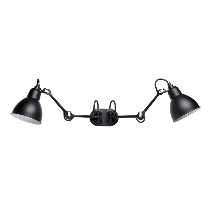 Lampe Gras No 204 Double Badkamer wandlamp, zwart
