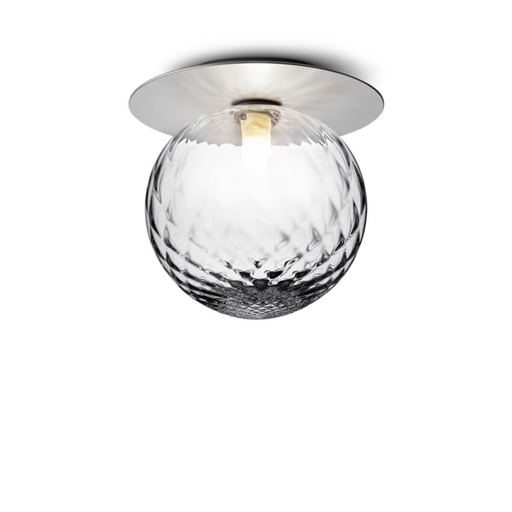 Liila 1 large wandlamp / plafondlamp IP44, light silver/helder