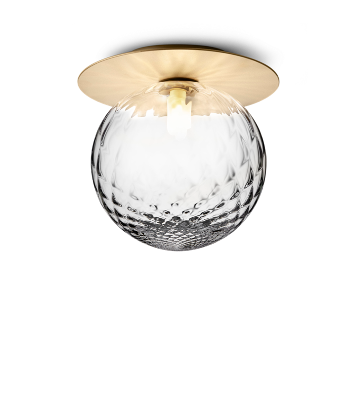 Liila 1 large wandlamp / plafondlamp IP44, nordic goud/helder