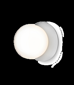 Liila 1 medium wandlamp / plafondlamp IP44, light silver/opal