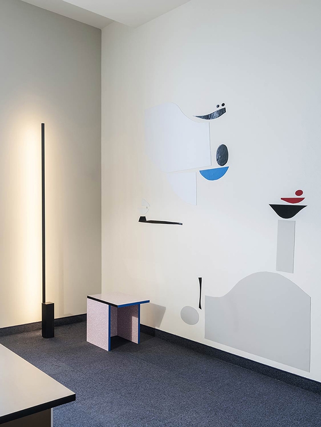 Linescapes vloerlamp, zwart/grijs