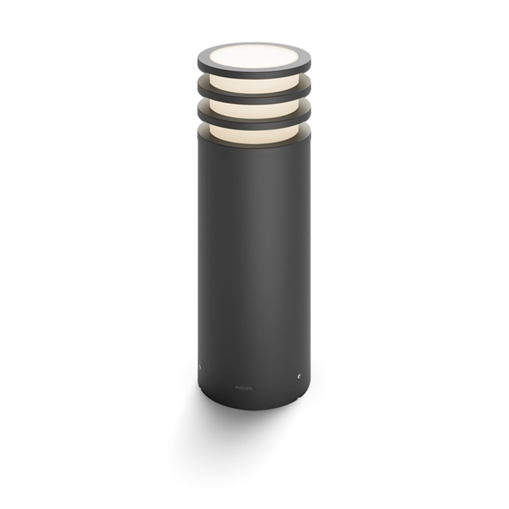 Philips Hue Lucca buiten sokkel / bollard, antraciet
