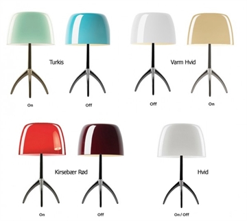 Lumiere tafellamp aan/uit