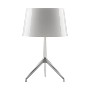 Lumiere XXS tafellamp, aluminium/wit