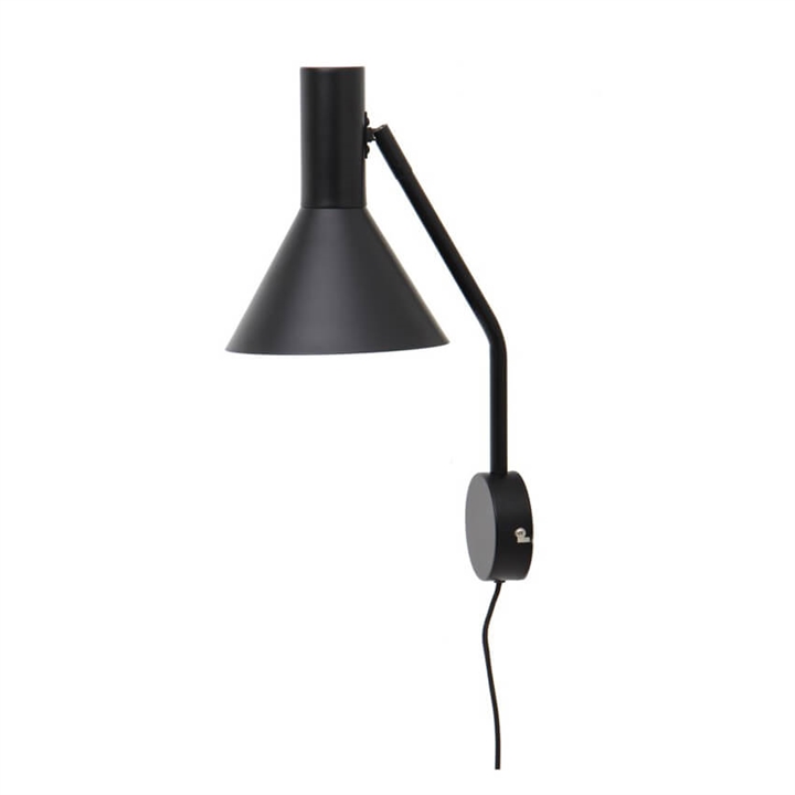 LYSS wandlamp, mat zwart