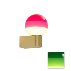 Dipping Light A1-13 wandlamp, Groen/geborsteld messing