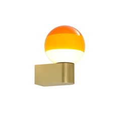 Dipping Light A1-13 wandlamp, Amber/geborsteld messing
