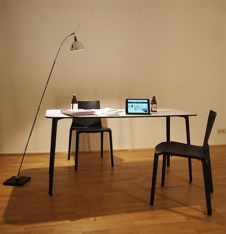 Max. Vloerlamp LED, chroom