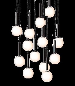 Miira 13 hanglamp, grijs/opal