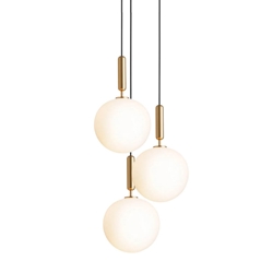 Miira 3 Large hanglamp, messing/opal