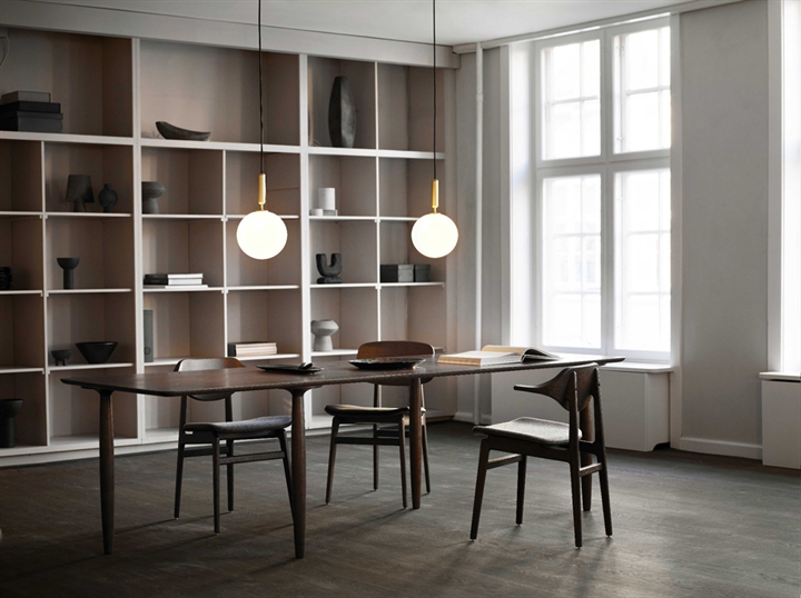 Miira 1 Large hanglamp, messing/opal