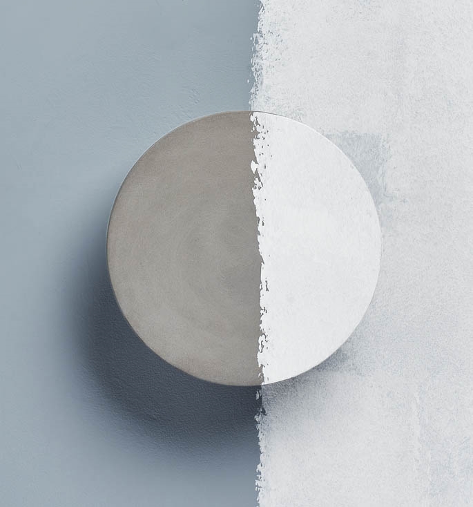 MimiCry round wandlamp, natural clay