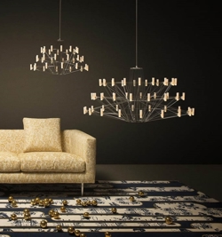 Coppelia kroonluchter, chroom