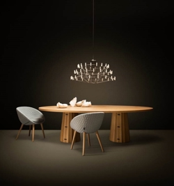 Coppelia kroonluchter small, chroom