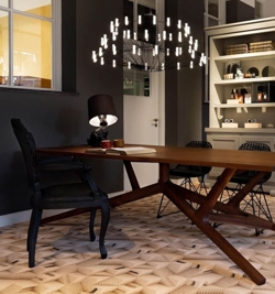 Coppelia kroonluchter, zwart