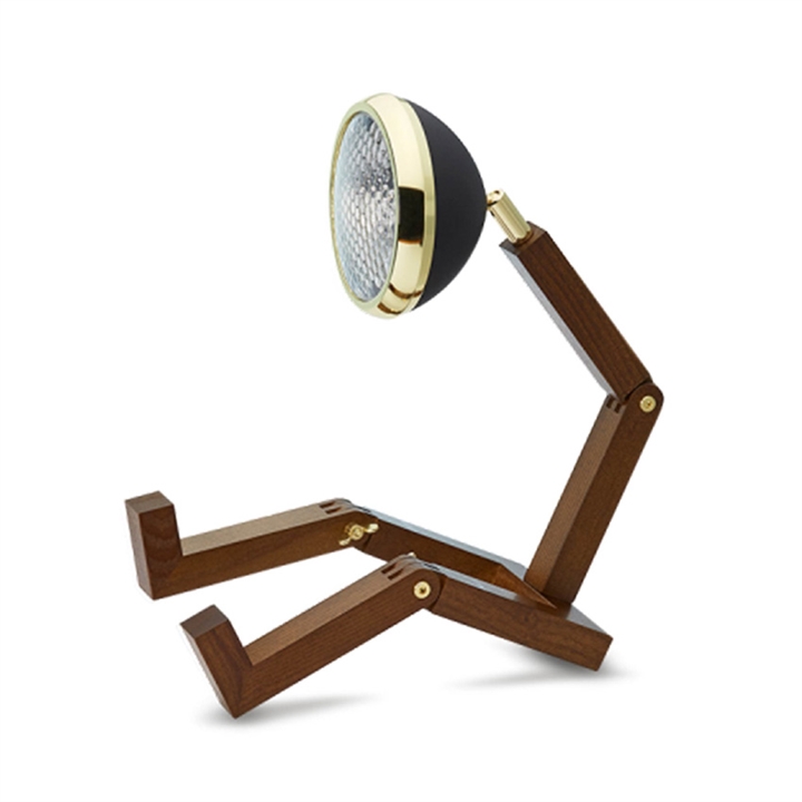 Mr. Wattson tafellamp, Mat zwart/messing