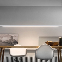 Linescapes horizontale hanglamp, wit