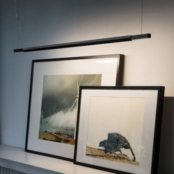Linescapes horizontale hanglamp, zwart